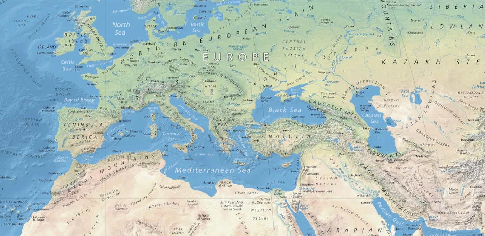 physical-map физическа карта