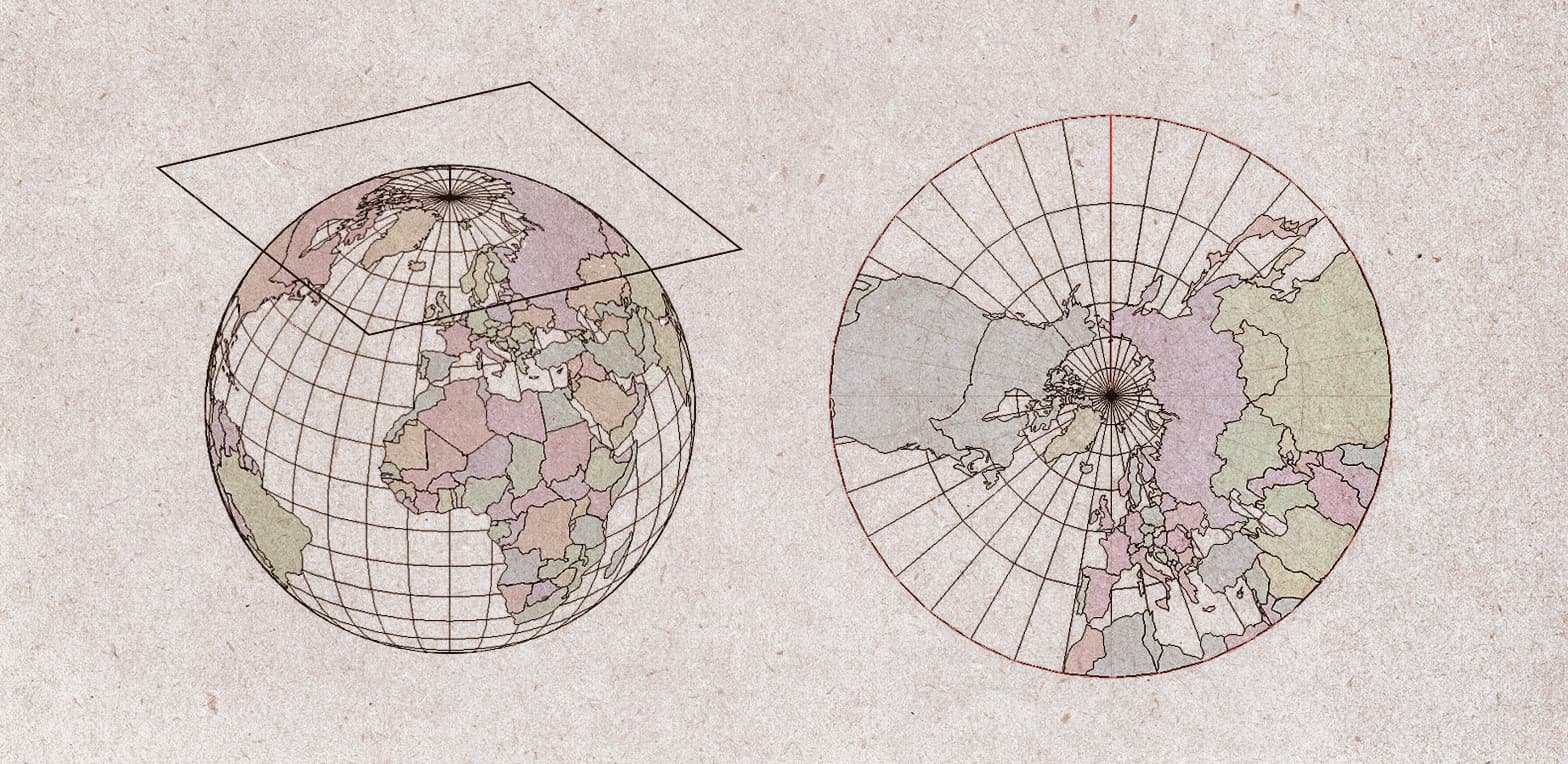 azimuthal-projections-family Азимутални проекции
